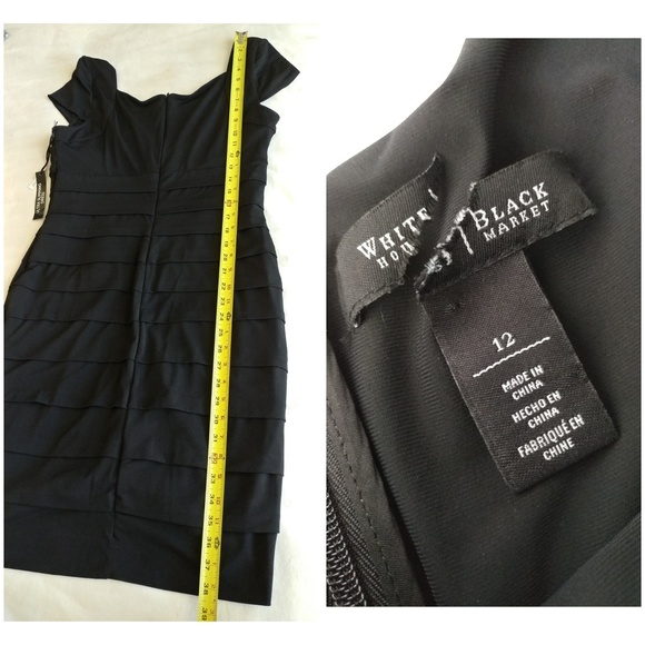 WHBM Ultra Slimming Dress LBD Black Size 12 - Picture 6 of 7